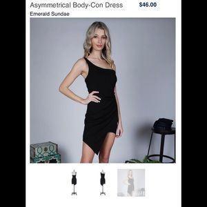 Dry Goods Asymmetrical  Body-con Dress